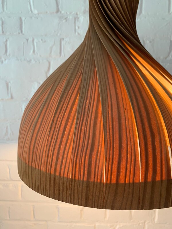 L 467 JB Pendant Lamp made of Pine Wood Design by Hans-Agne Jakobsson Manufactured by Markaryd in Sweden