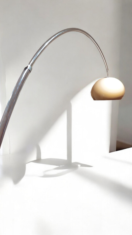 L 468 JC Space age floorlamp type arco, marble base, 1970s 