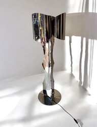 L 469 AG rare floor lamp stainless steel circa 1970
