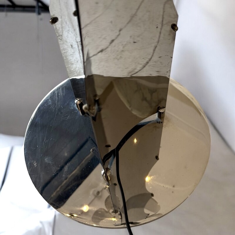 L 469 AG rare floor lamp stainless steel circa 1970