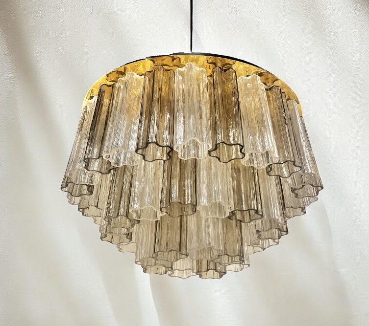 L 473 YO glass and brass suspension 