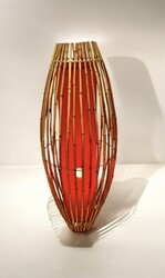 L 474 AV bamboo floor lamp, Italy 