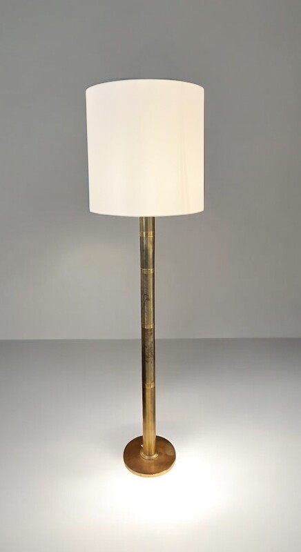 L 478 JFC patined brass floor lamp 