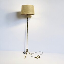 L 483 AG Lamp Floor bràze by maison Bagues faux bamboo