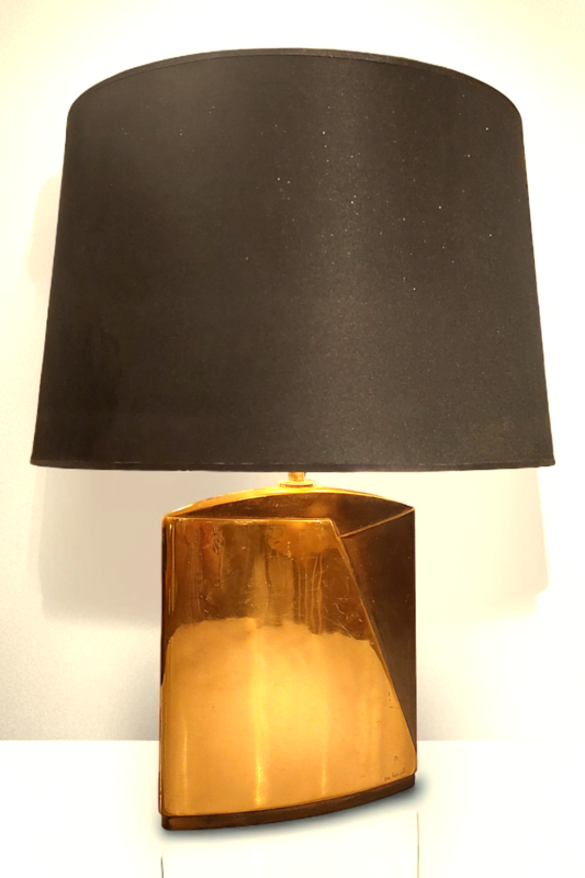 L 484 JC Bronze table lamp by Esa Fredigolli, Italy 1980s