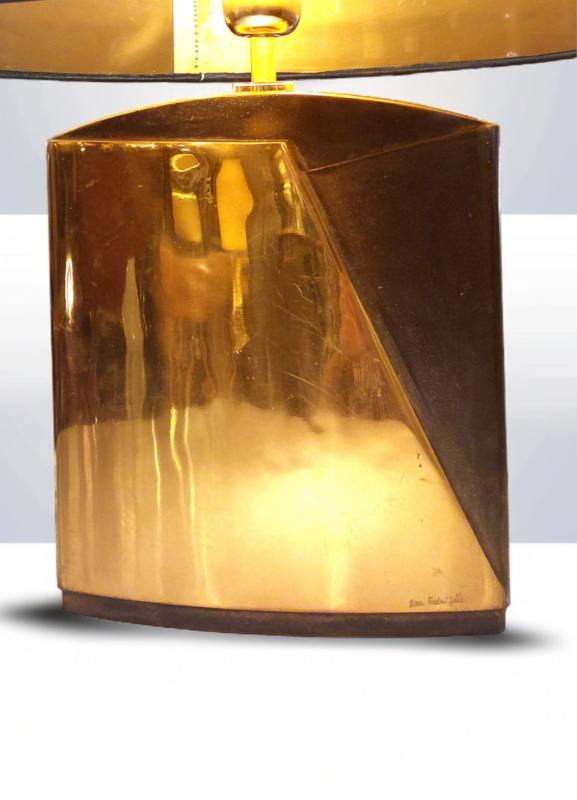L 484 JC Bronze table lamp by Esa Fredigolli, Italy 1980s