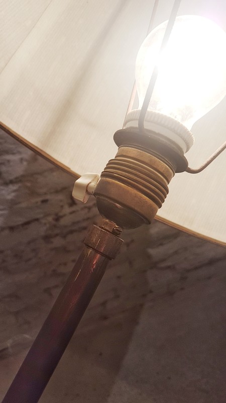 L 485 JC Brass adjustable floor lamp 1950s