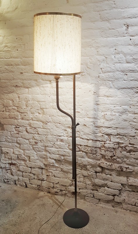 L 485 JC Brass adjustable floor lamp 1950s