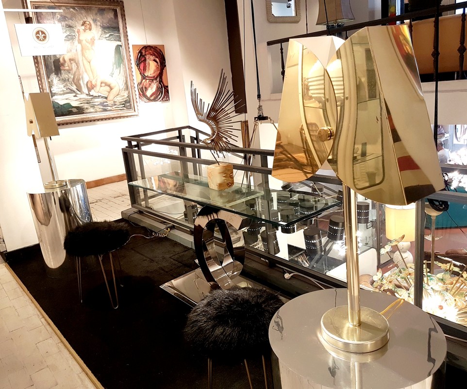 L 490 AV Rare pair of table lamps by Curtis Jere
