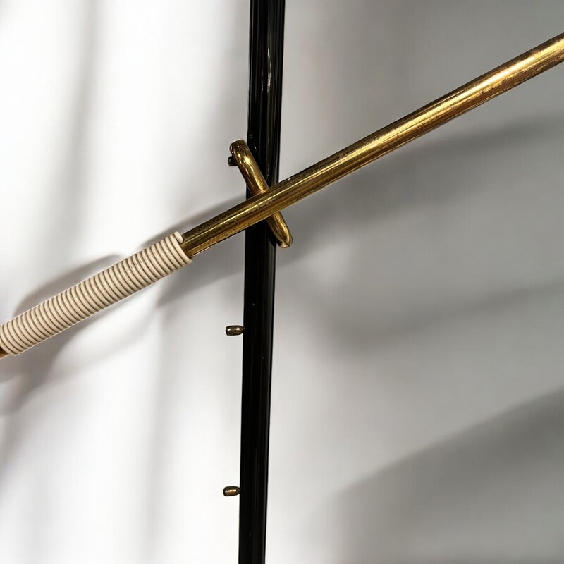 L 490 FL Pelikan Floor Lamp in Brass and Lacquered Steel by J.T. Kalmar, Austria, 1950s