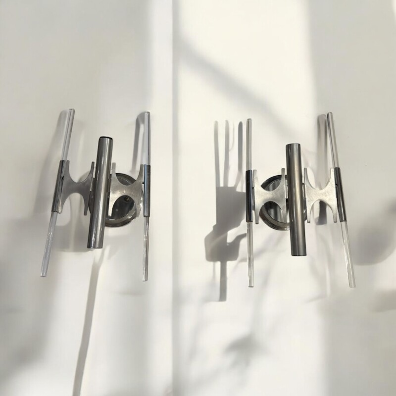 L 492 AG Pair of sconces by Gaetano Sciolari chandelier available 