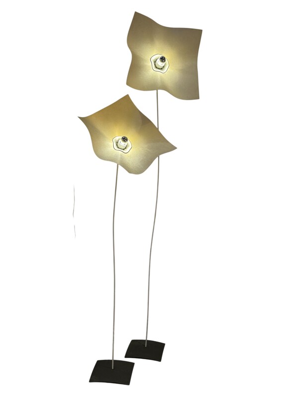 L 496 AV Area 160 and 210 Floor lamps by Mario Bellini for Artemide, Italy 1960's