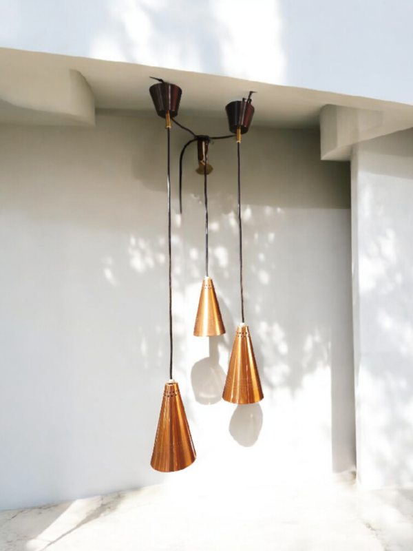 L 498 JC Set hanging lamps by Hans Ange Jakobsson for Markaryd 1960s 