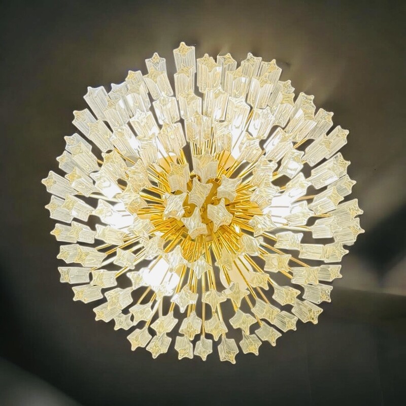 l 502 YO Glass and brass chandelier by Paolo Venini