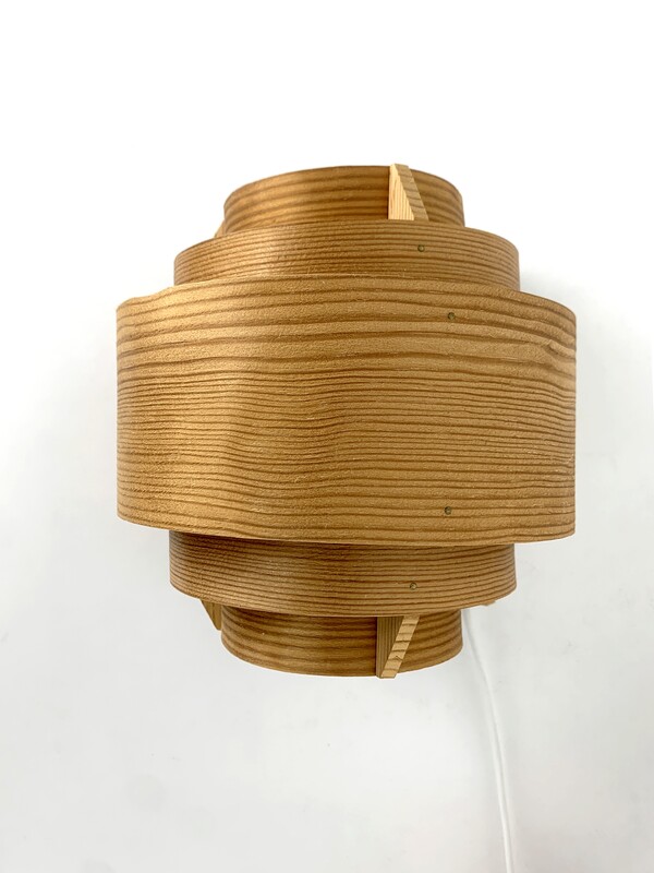 L 503 JB Pair wooden wall lamps by HA Jakobsson for Markaryd