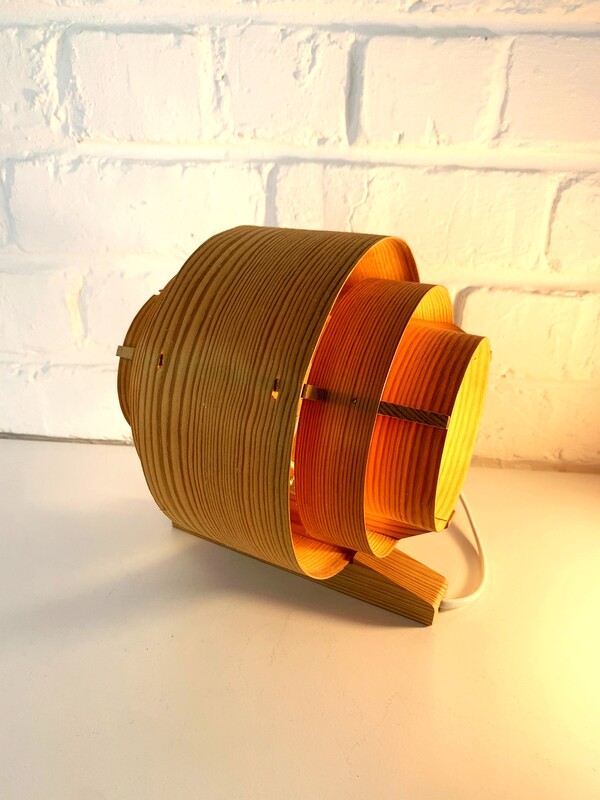 L 503 JB Pair wooden wall lamps by HA Jakobsson for Markaryd