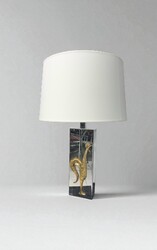 L 511 PL table lamp chrome and brass by Maison Charles 
