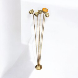 L 520 AG Rare Lamp Floor in brass and directional lighting 1970’s