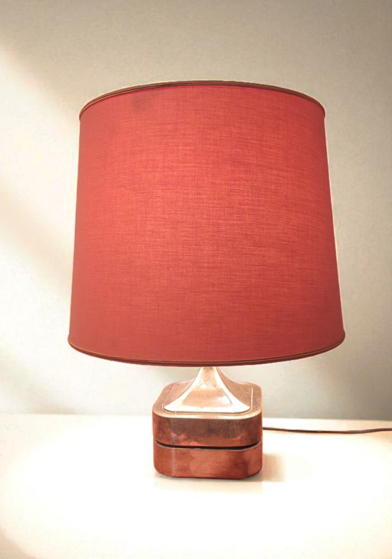 L 520 JC Space age silver plate table lamp, France 1970s