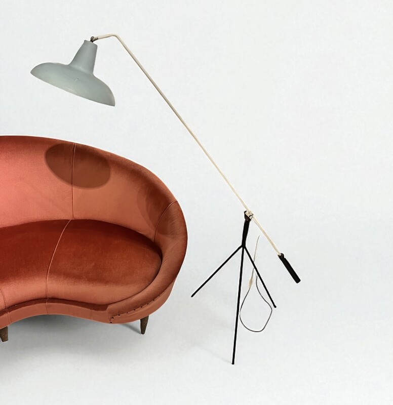 L 522 FL adjustable midcentury floor lamp 
