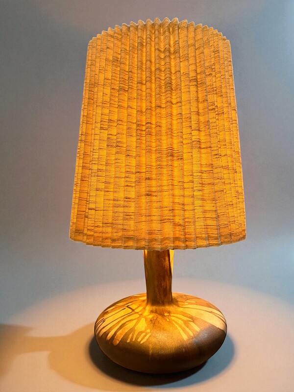 L 538 CY Large Brown ceramic lamp, 1970’s