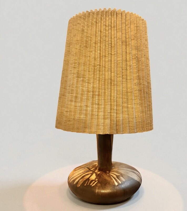 L 538 CY Large Brown ceramic lamp, 1970’s