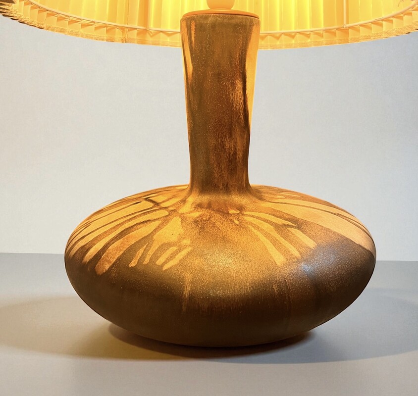 L 538 CY Large Brown ceramic lamp, 1970’s
