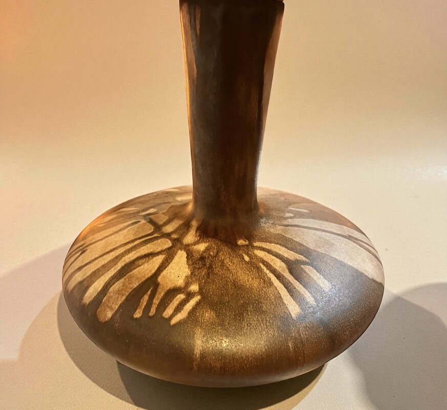 L 538 CY Large Brown ceramic lamp, 1970’s