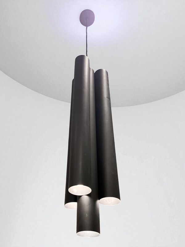 L 539 AV black tubular suspension by Ceccotti , Italy 1980’s