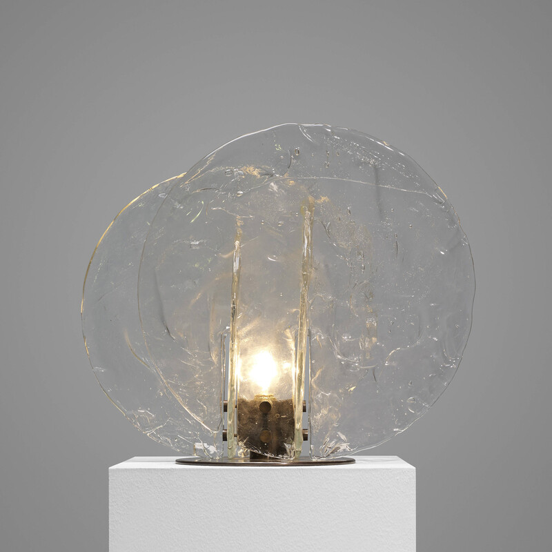 L 543 JC Bronze and blown glass table lamp by Carlo Nason for Mazzega