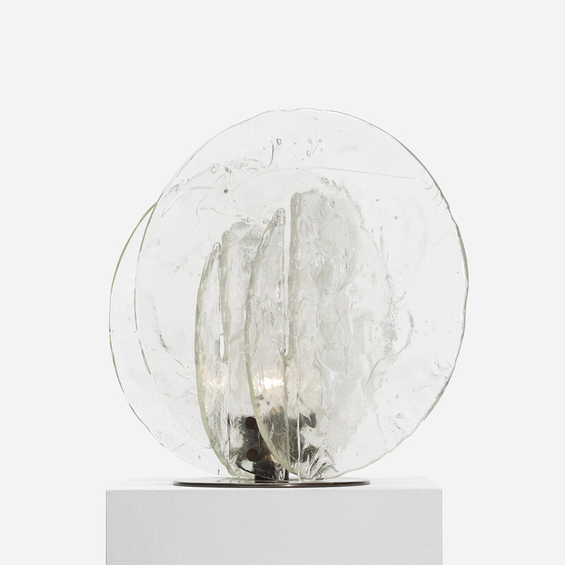 L 543 JC Bronze and blown glass table lamp by Carlo Nason for Mazzega