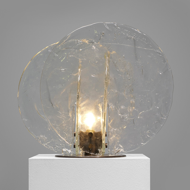 L 543 JC Bronze and blown glass table lamp by Carlo Nason for Mazzega