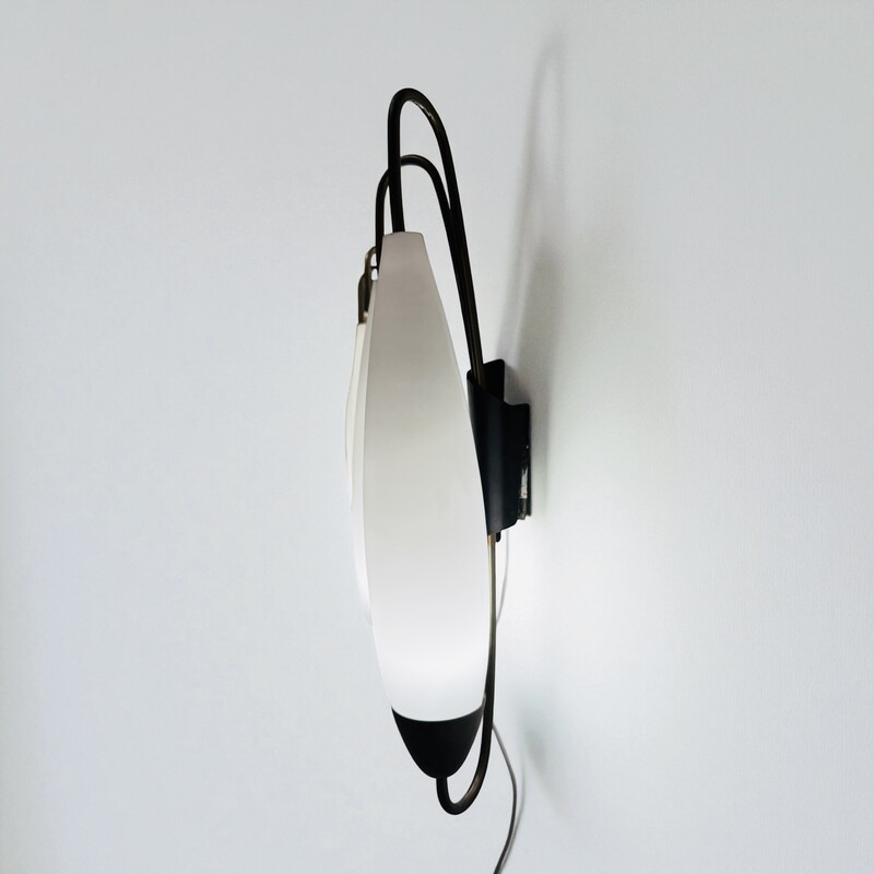 L 549 AV set of 4 sconces brass and opalin 1960’s