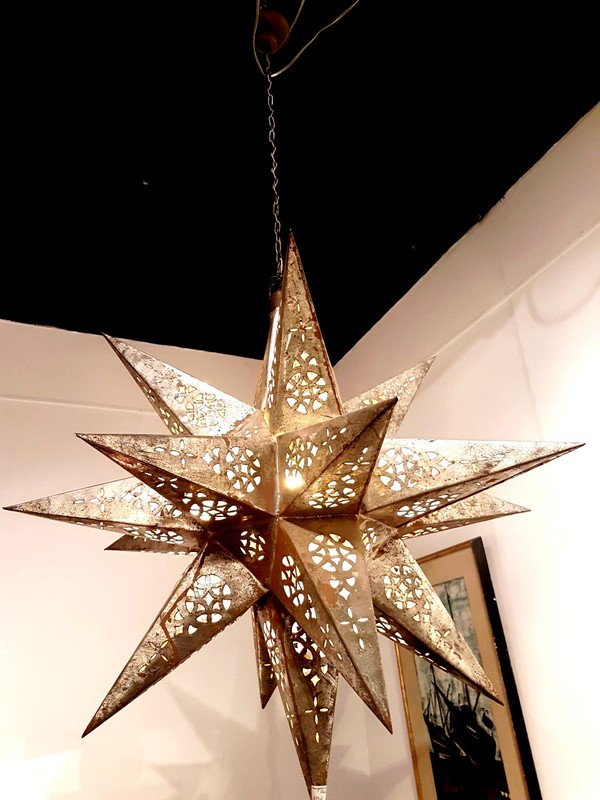 L 552 FD Star steel chandelier. Ca 1930
