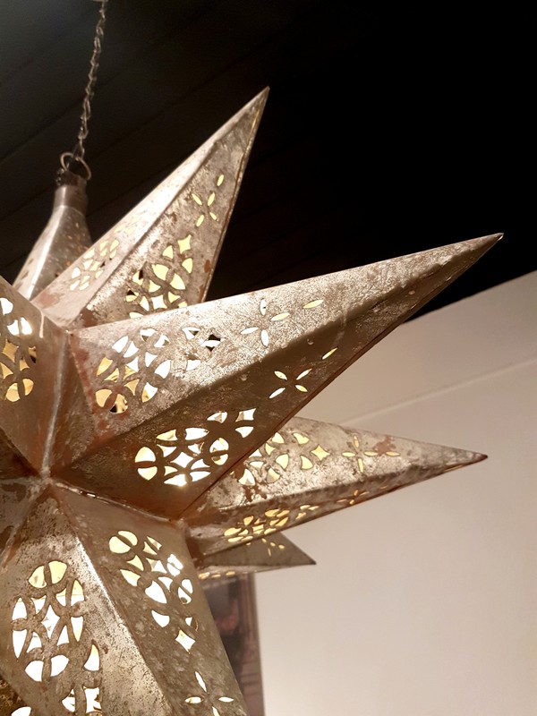 L 552 FD Star steel chandelier. Ca 1930