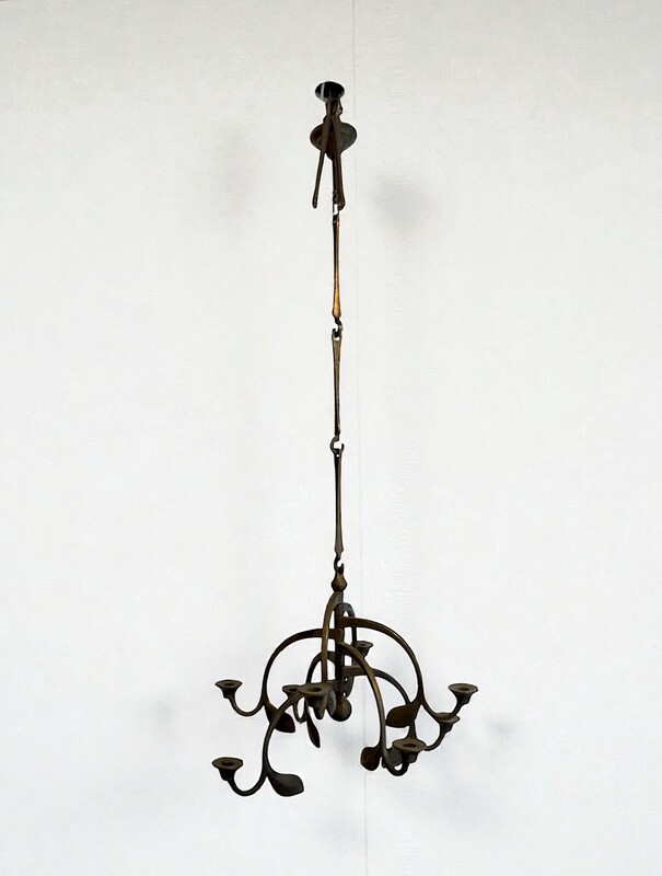 L 556 AG Bronze Floréal Chandelier by M.Harjes Danemark 1960