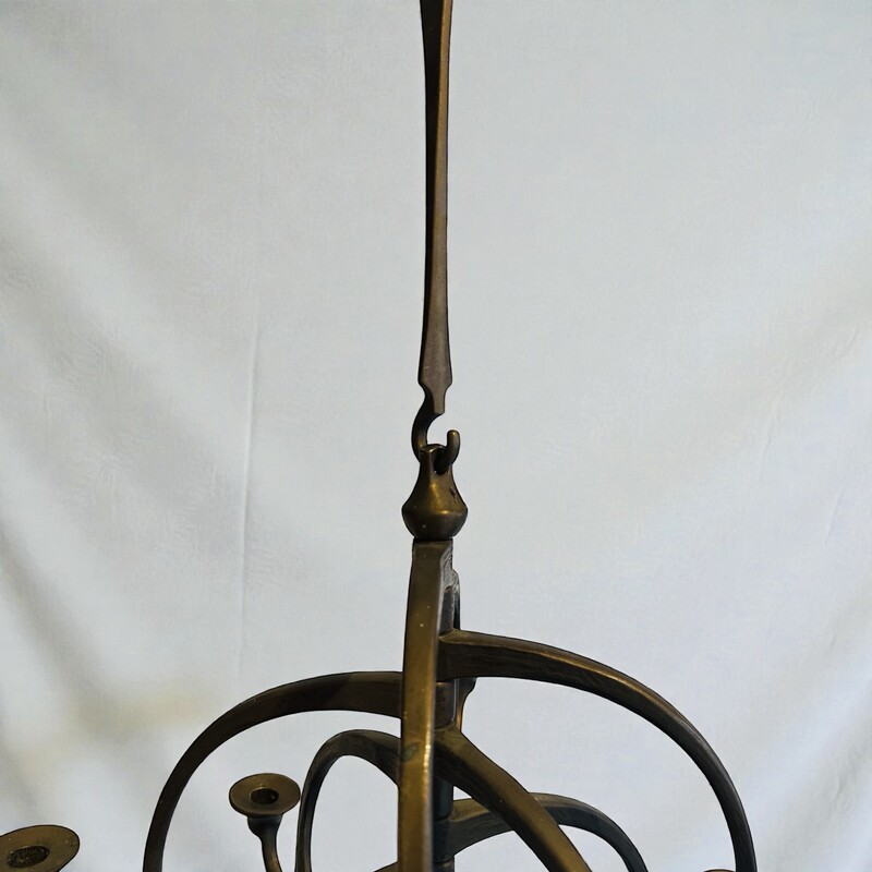 L 556 AG Bronze Floréal Chandelier by M.Harjes Danemark 1960