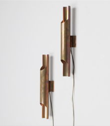 L 565 AG pair Of Tubular Brass sconces by Hans-Aqne Jakobsson 1960’s