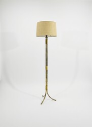 L 567 AG floor lamps triple faux bamboo bronze by Bagues 