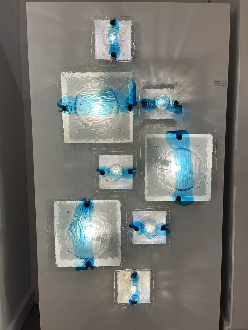 L 578 MH « Quilt » sconces by Venini, Murano, 1971