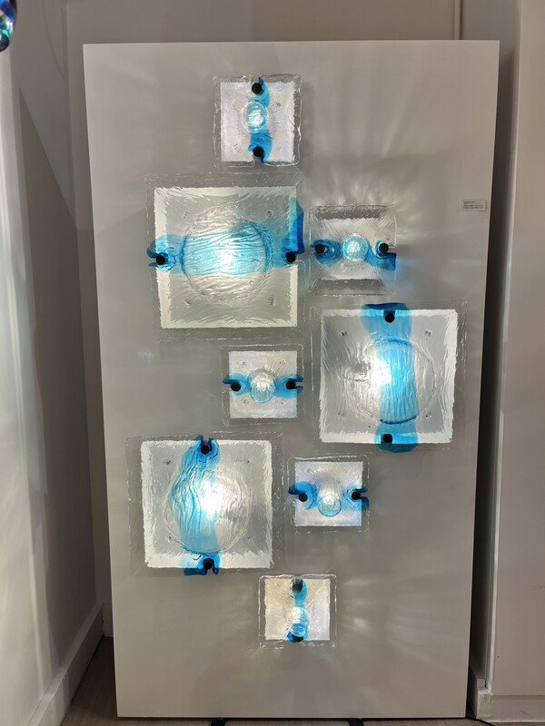 L 578 MH « Quilt » sconces by Venini, Murano, 1971