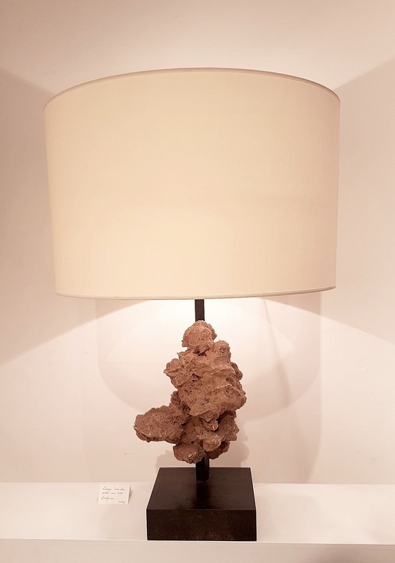 L 578 OB table lamp metal gun barrel and desert rose