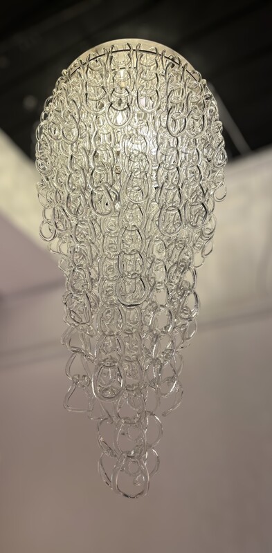L 583 MH Angelo Mangiarotti chandelier, « Giogali » 1967 Vetreria Vistosi