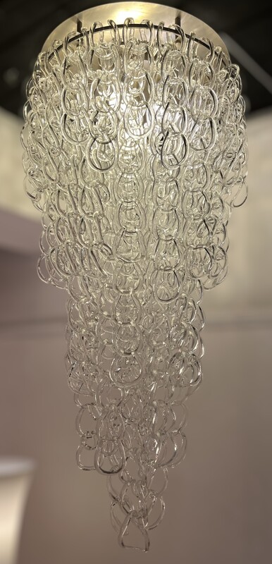 L 583 MH Angelo Mangiarotti chandelier, « Giogali » 1967 Vetreria Vistosi