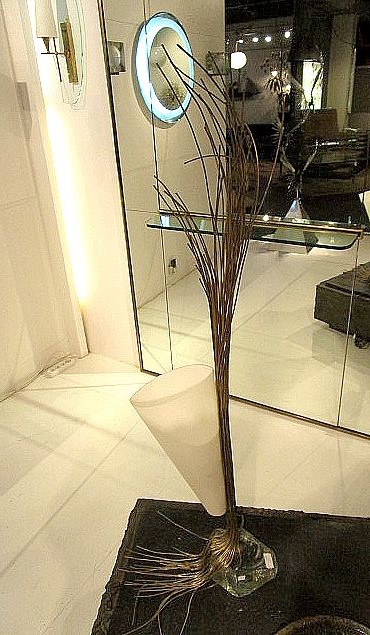 L 584 AC Importante lampe-sculpture piece unique par Roberto Rida