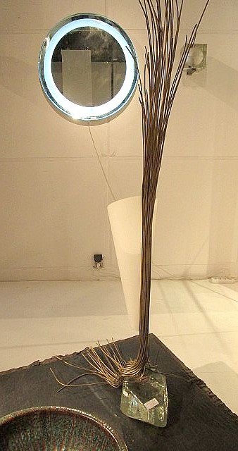 L 584 AC Importante lampe-sculpture piece unique par Roberto Rida