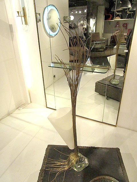 L 584 AC Importante lampe-sculpture piece unique par Roberto Rida