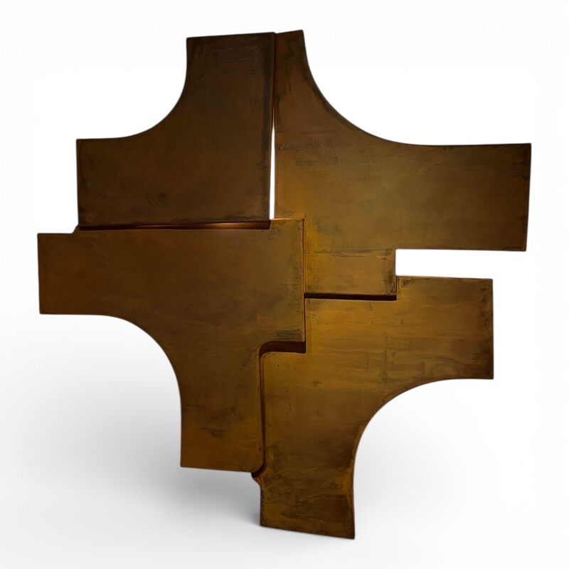 L 585 CW pair of brutalist corten steel sconces
