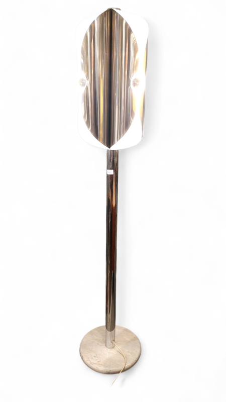 L 589 JC Space age chrome floorlamp by Reggiani 1970s