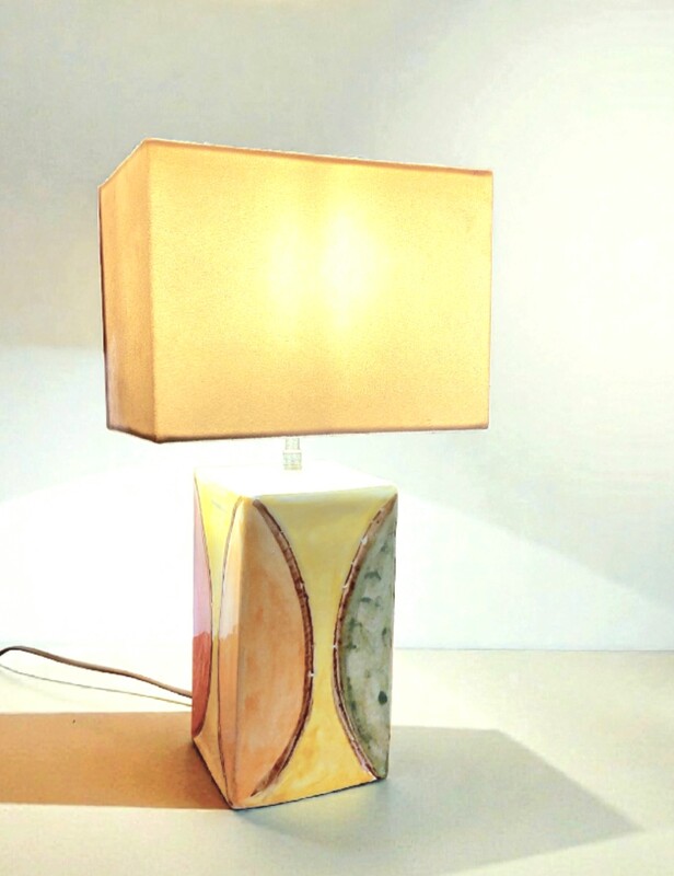 L 592 JC Glazed ceramic lamp, Italy 1970s